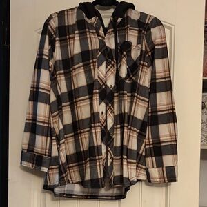 Plaid Button-Up Shirt